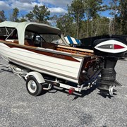 #9548 • THE “NECTAR” – 17’ VINTAGE WOODEN BOAT, TRUE COLLECTOR’S PIECE