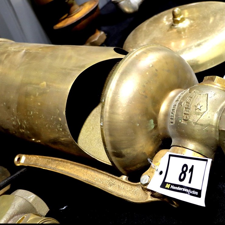 #81 • BRASS STEAM WHISTLE WITH HANDLE