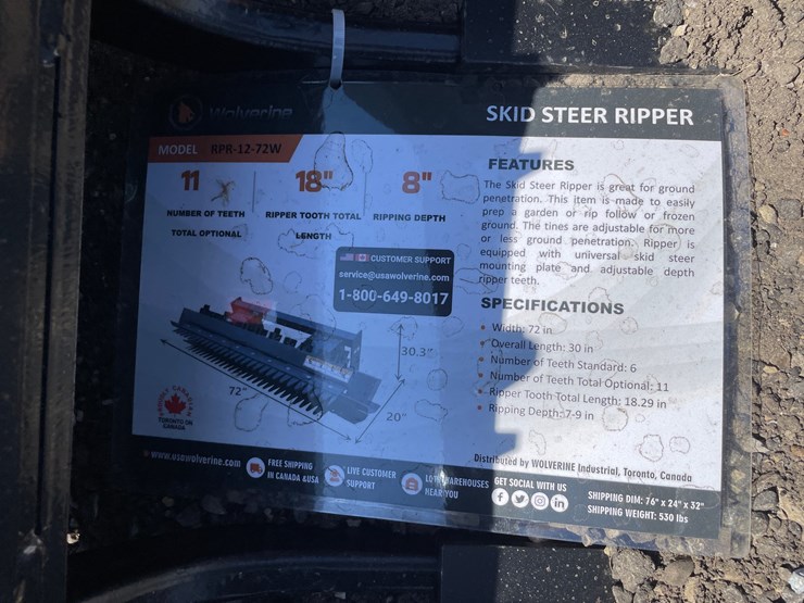 #3470-•-unused,-skidsteer-ripper-scarifier-image-4