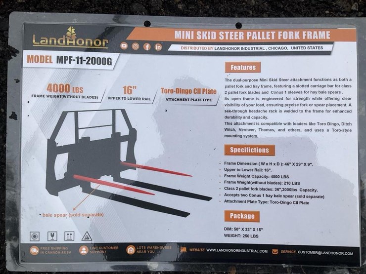 #1394-•-unused-land-honor-mini-skid-steer-forks-image-5