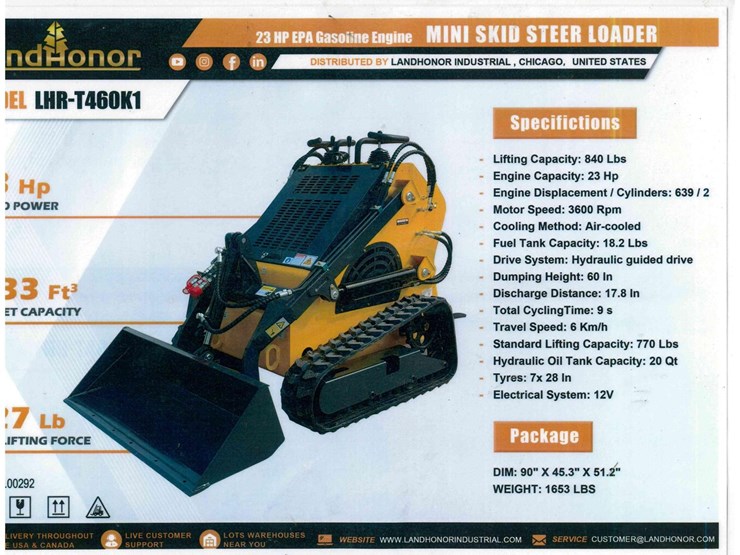 #1000-•-unused-land-honor-t460-mini-skid-steer-image-15