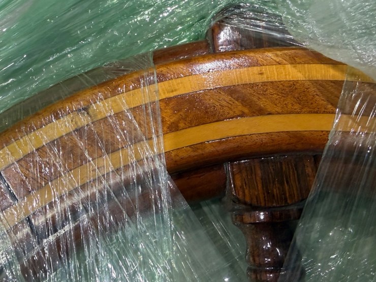 #27-•-27"-restored-wooden-ship-steering-wheel-image-6