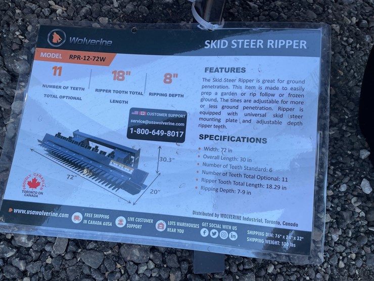 #3469-•-unused,-skidsteer-ripper-scarifier-image-4