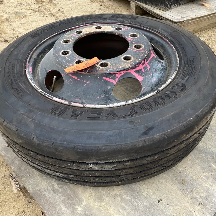 #7546 • Marathon RSS Brand Semi Tire on Rim