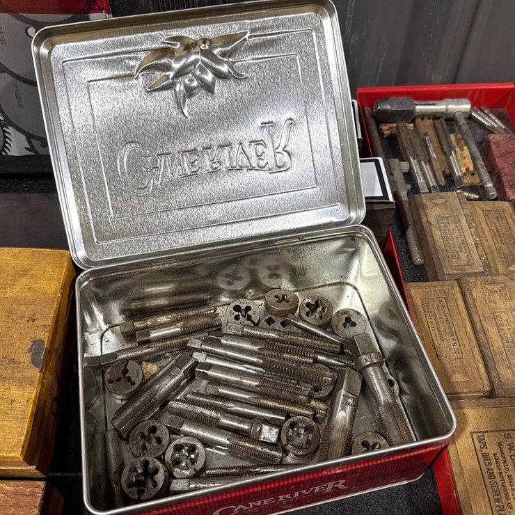 #742 • BOX OF TAPS AND DIES