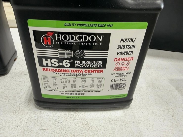 (2)-8lb-hodgdon-hs-6-pistol/shotgun-powder-jugs-image-2