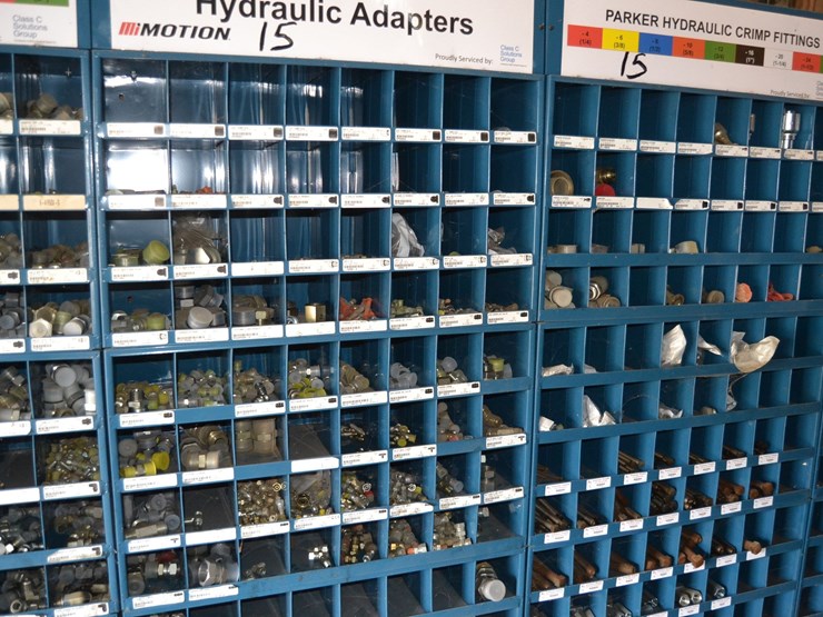 6-section-bolt-bin-w/-parker-hydraulic-fittings-image-4