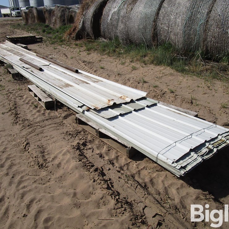 White Sheet Metal Siding Panels