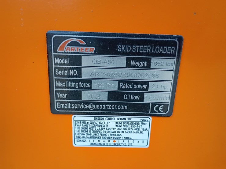 #23943-•-2025-arteer-qb-480-mini-skid-steer-[damaged]-image-14