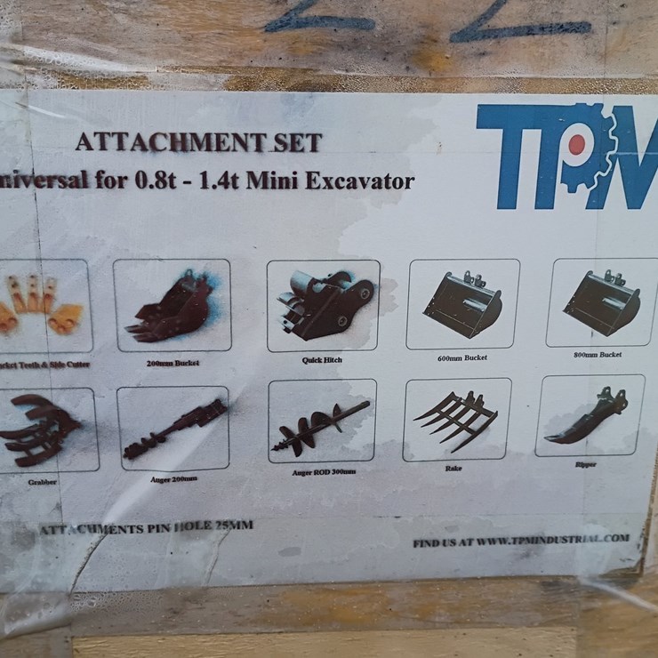 #L19-025 • TPM Mini Excavator Attachment Set