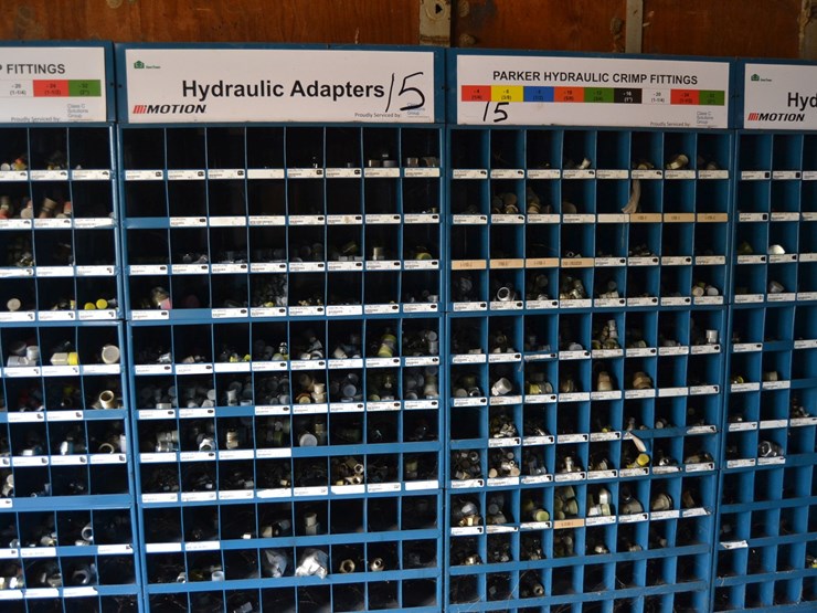 6-section-bolt-bin-w/-parker-hydraulic-fittings-image-3