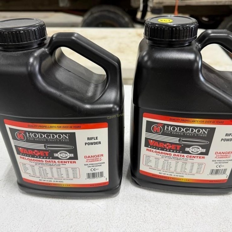 (2) 8lb Hodgdon Varget Rifle Powder Jugs