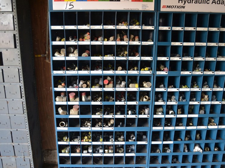 6-section-bolt-bin-w/-parker-hydraulic-fittings-image-2