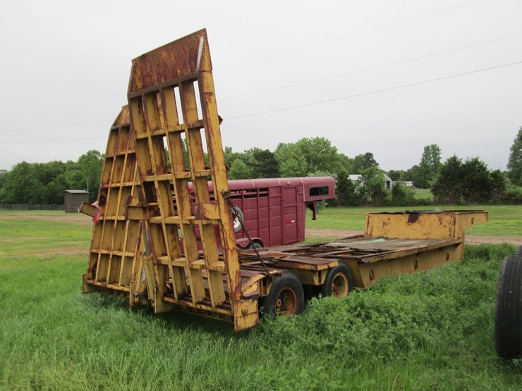 #46170-•-homemade-22'-t/a-steel-fixed-neck-lowboy-trailer-image-3
