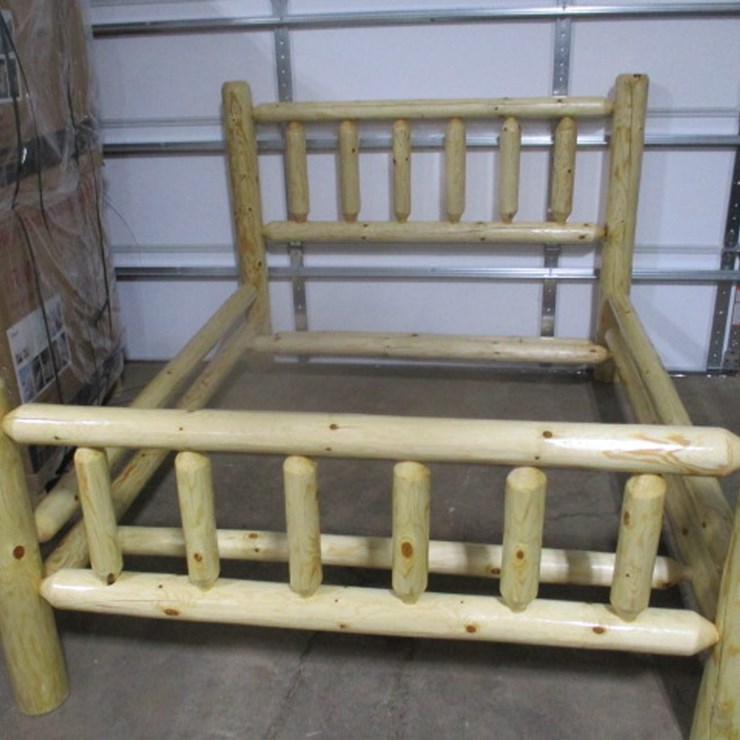 #7139 • Queen Sized Log Bed