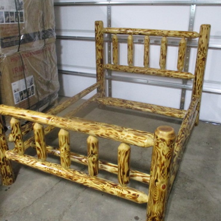 #7140 • Full Size Log Bed