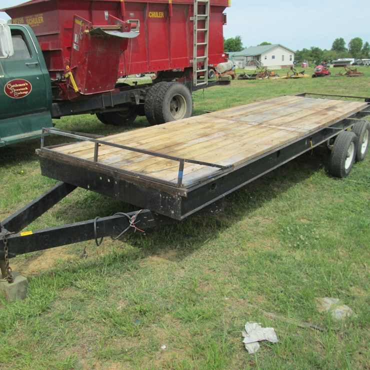 #36744 • Homemade 24' T/A Steel Utility Trailer
