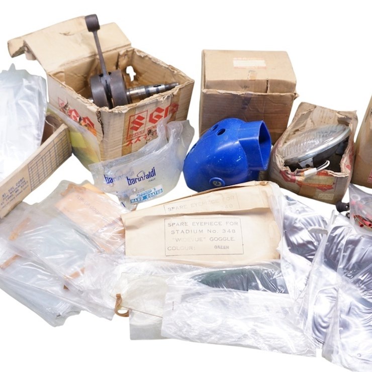 Japanese - Suzuki, Kawasaki, Helmet Goggle Lenses etc… Miscellaneous Parts Lot