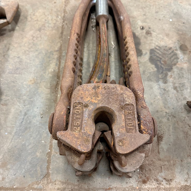 (3) DIFFERENT BRAND ROD ELEVATORS & (2) ROD WRENCHES