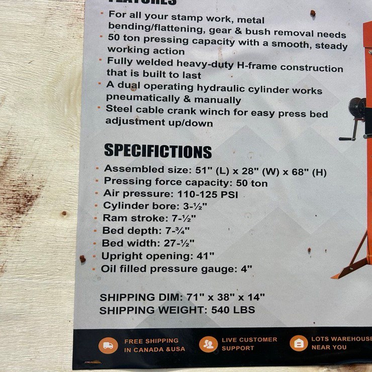 2026 LandHonor Hyd Press