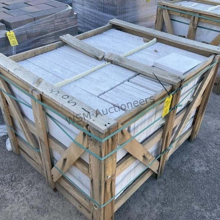 CRATE OF TRAVERTINE PAVERS