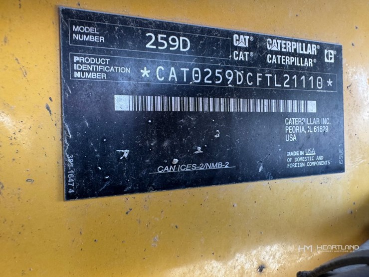 2018-caterpillar-259d-two-speed-compact-track-loader---needs-new-engine-image-9