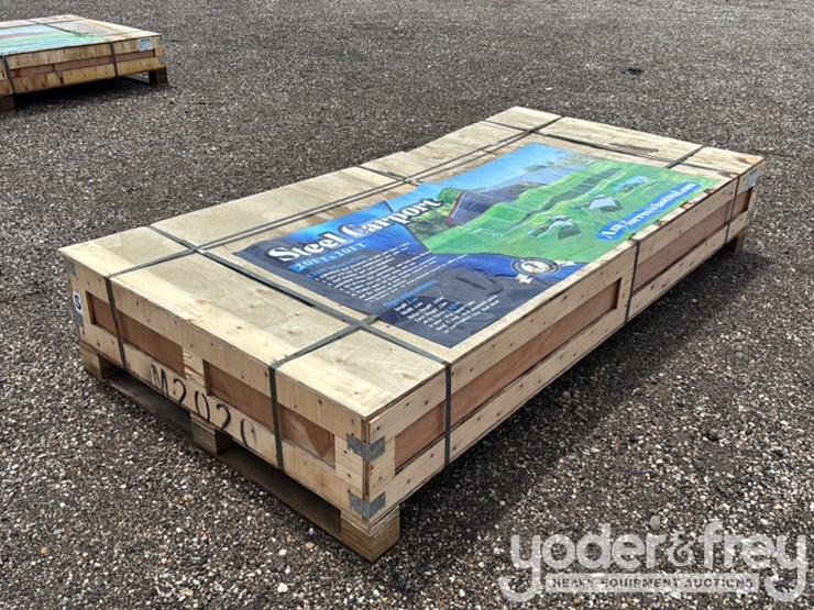 unused-steel-carport,-single-trussed-galvanized-tube-image-4