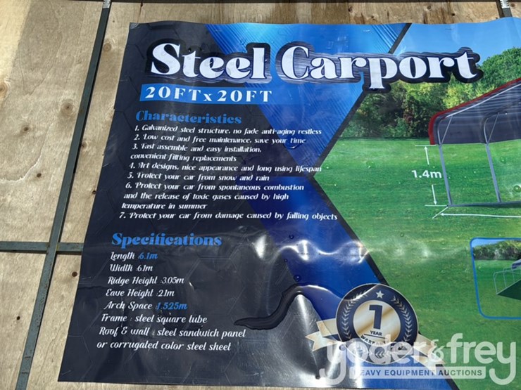 unused-steel-carport,-single-trussed-galvanized-tube-image-6