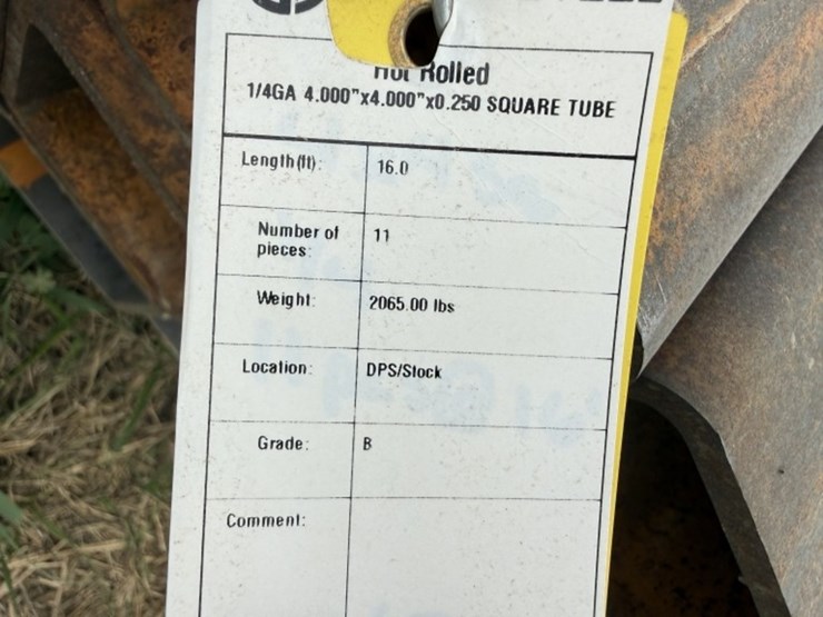 16ft-hot-rolled-1/4ga-4x4x.250-square-tubing-32pcs-image-3