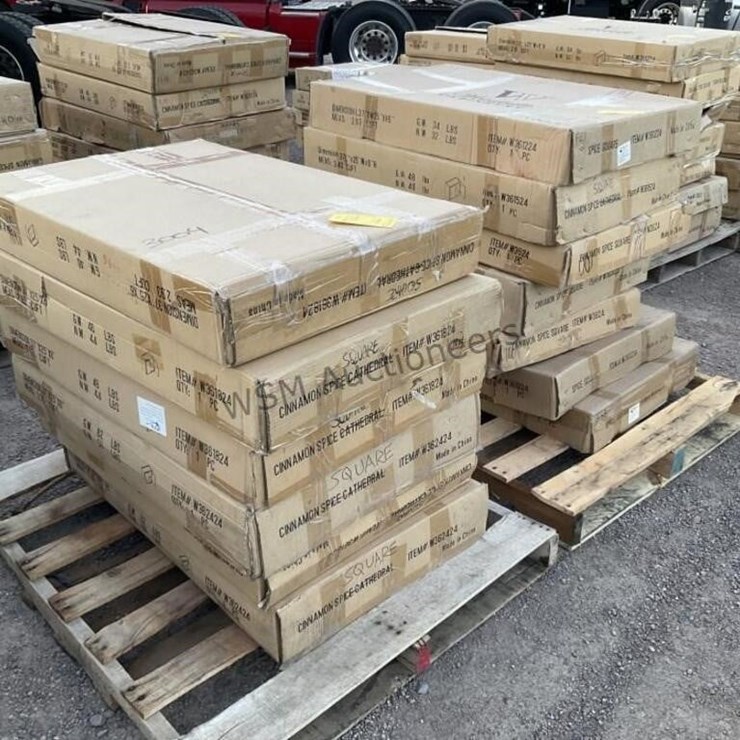 (2) PALLETS OF WOODVILLE CINNAMON SPICE CABINETS