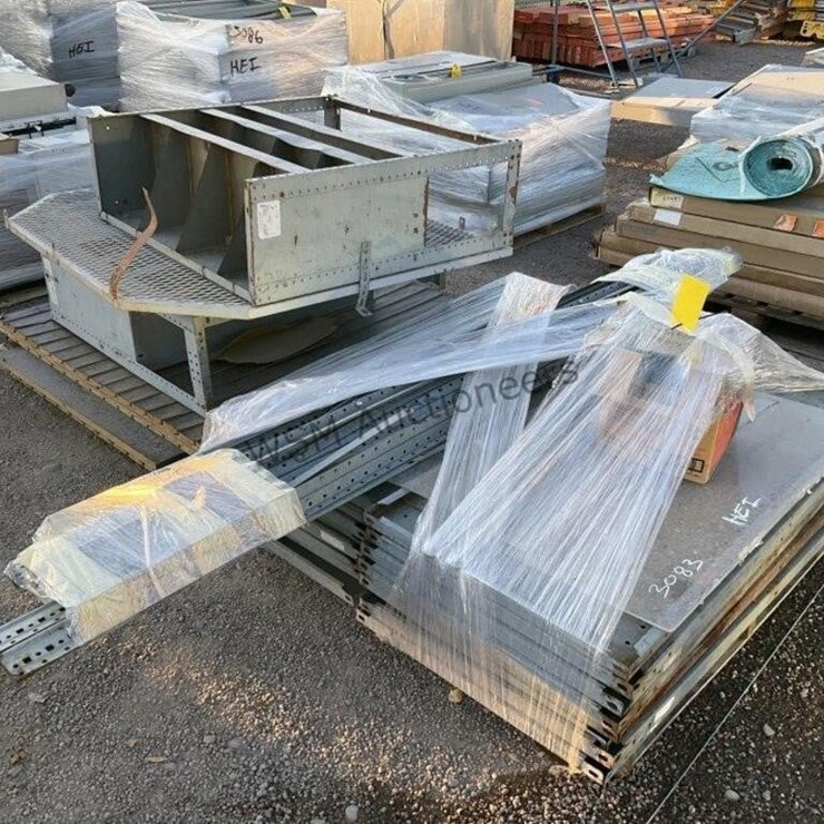 (2) PALLETS OF ASST STEEL SHELVING