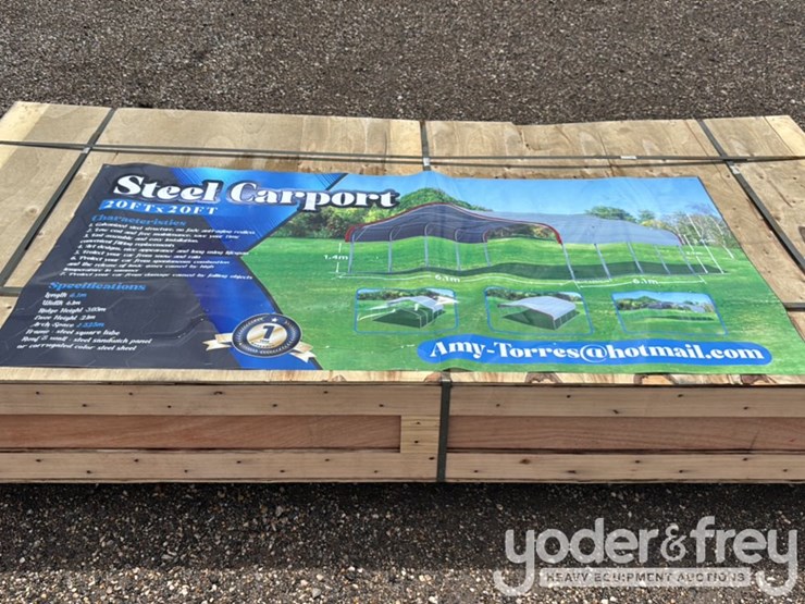 unused-steel-carport,-single-trussed-galvanized-tube-image-5