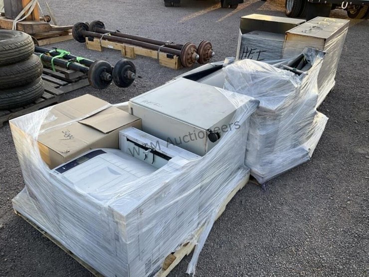 (3)-pallet-of-asst-filing-cabinets-&-printers,-image-2