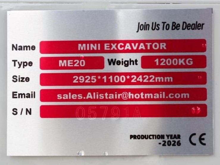 2026-sdlanch me20 mini-excavator, yanmar-diesel-engine,-swing-boom,-hydraulic-thumb,-unused-image-2