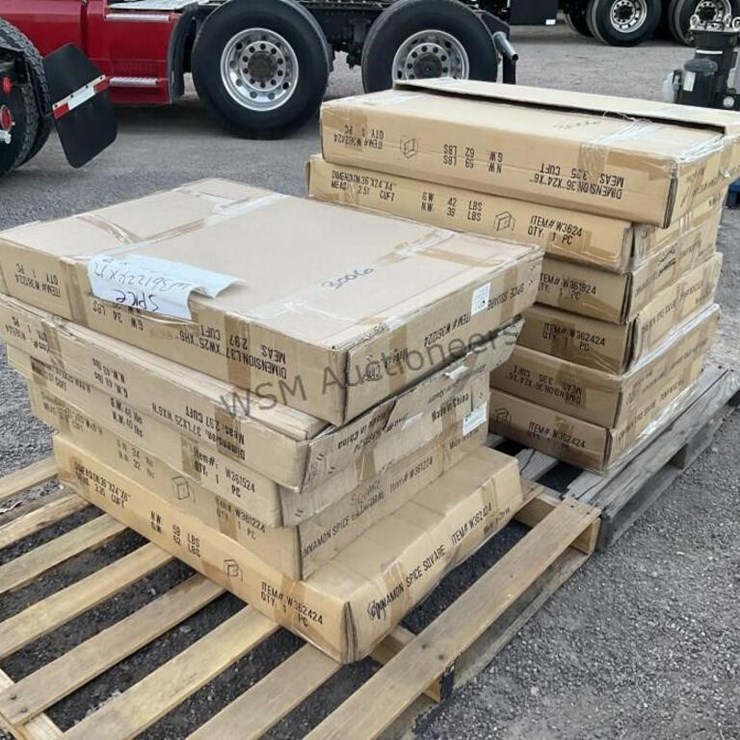 (2) PALLETS OF WOODVILLE CINNAMON SPICE CABINETS