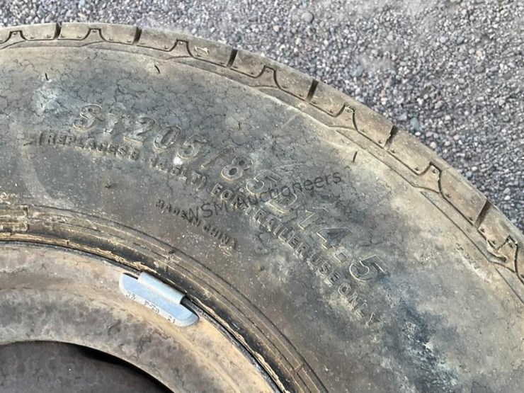 (2)-5-lug-trailer-axles-w/-(6)-tires-&-wheels-image-7