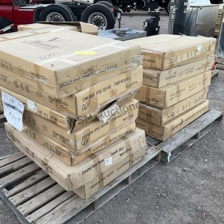 (2) PALLETS OF WOODVILLE CINNAMON SPICE CABINETS