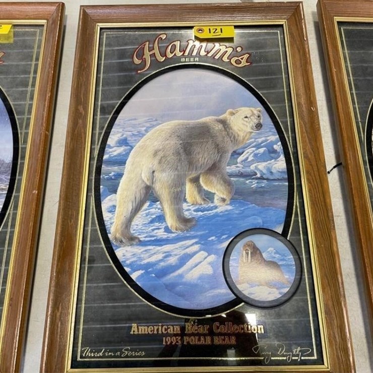 Hamm's Beer 1993 Polar Bear Mirror