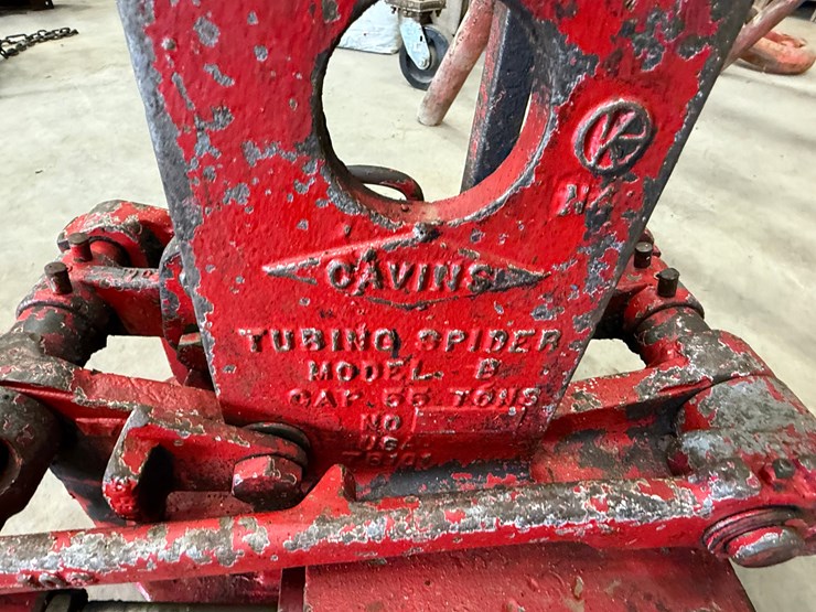 (1)-oil-country-125-ton-tubing-spider-(incomplete)-&-(1)-cavins-model-b-55-ton-dressed-tubing-spider-image-4