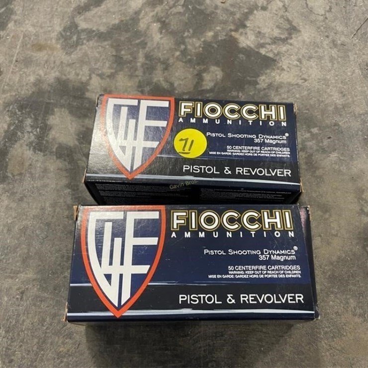 100 Rounds Fiocchi 357 Mag Ammo