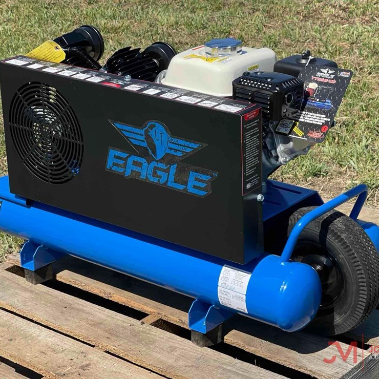 UNUSED EAGLE TT55G-ND DUAL TANK PORTABLE AIR COMPRESSOR