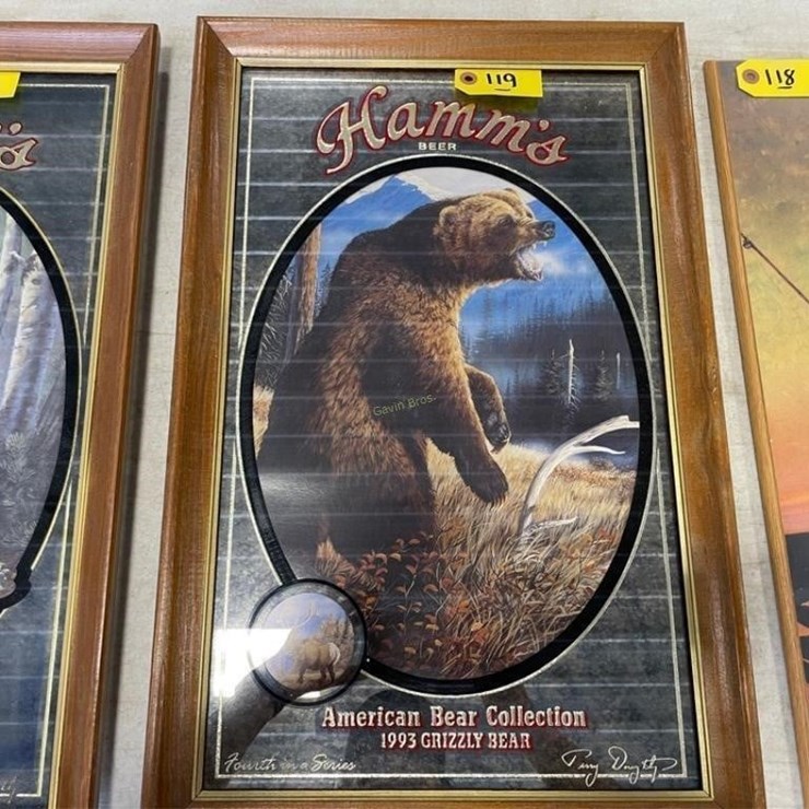 Hamm's Beer 1993 Grizzly Bear Mirror