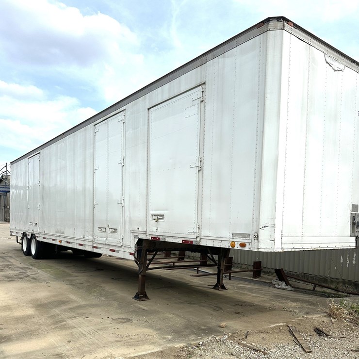1992 KENTUCKY MFG. CO. 48' T/A DROP DECK STORAGE VAN TRAILER