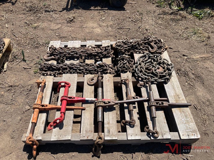 contents-of-pallet;-5-chain-ratcheting-chain-binders-with-5-various-chains-image-2