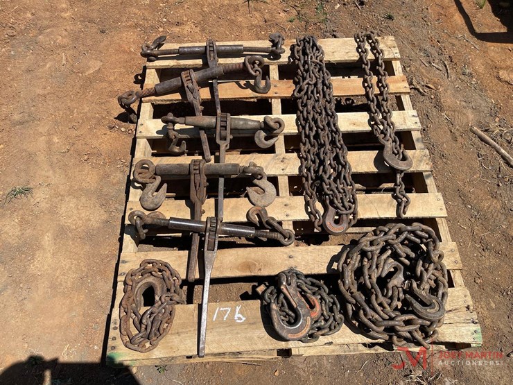 contents-of-pallet;-5-chain-ratcheting-chain-binders-with-5-various-chains-image-2