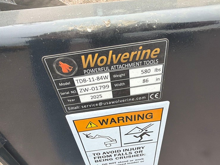 unused-2025-wolverine-tdb-11-84w-skid-steer-track-duty-bucket-attachment-image-5