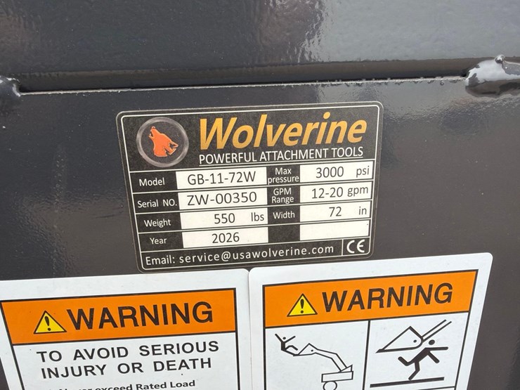unused-2026-wolverine-gb-11-72w-skid-steer-grapple-bucket-attachment-image-6