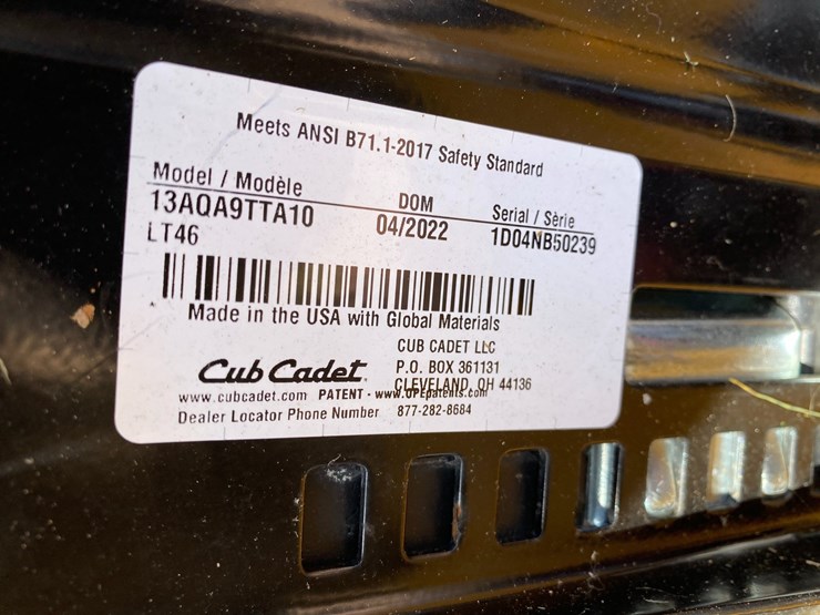 #1119-•-2022-cub-cadet-lt46-riding-lawn-mower-image-23