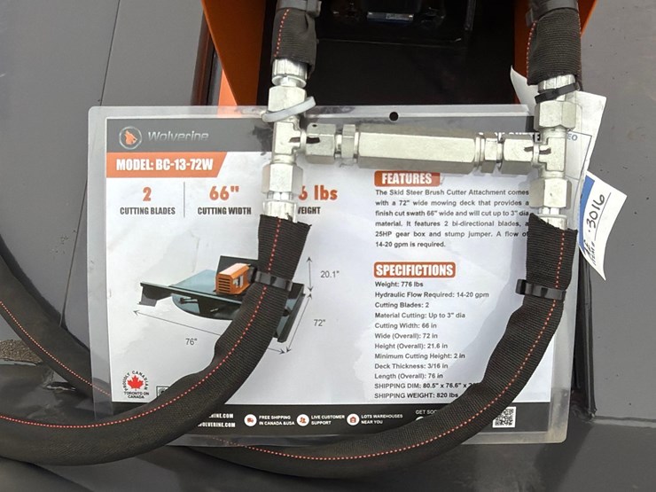 unused-2026-wolverine-bc-13-72w-skid-steer-brush-cutter-attachment-image-5