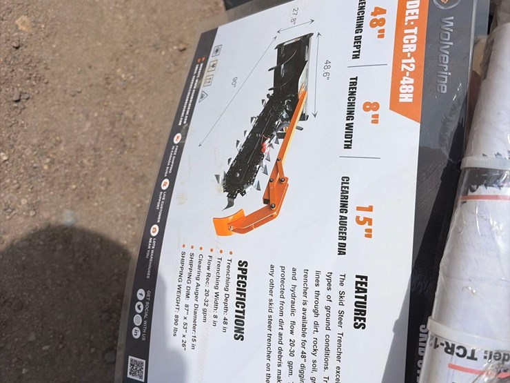 unused-2025-wolverine-tcr-12-48h-skid-steer-trencher-attachment-image-5